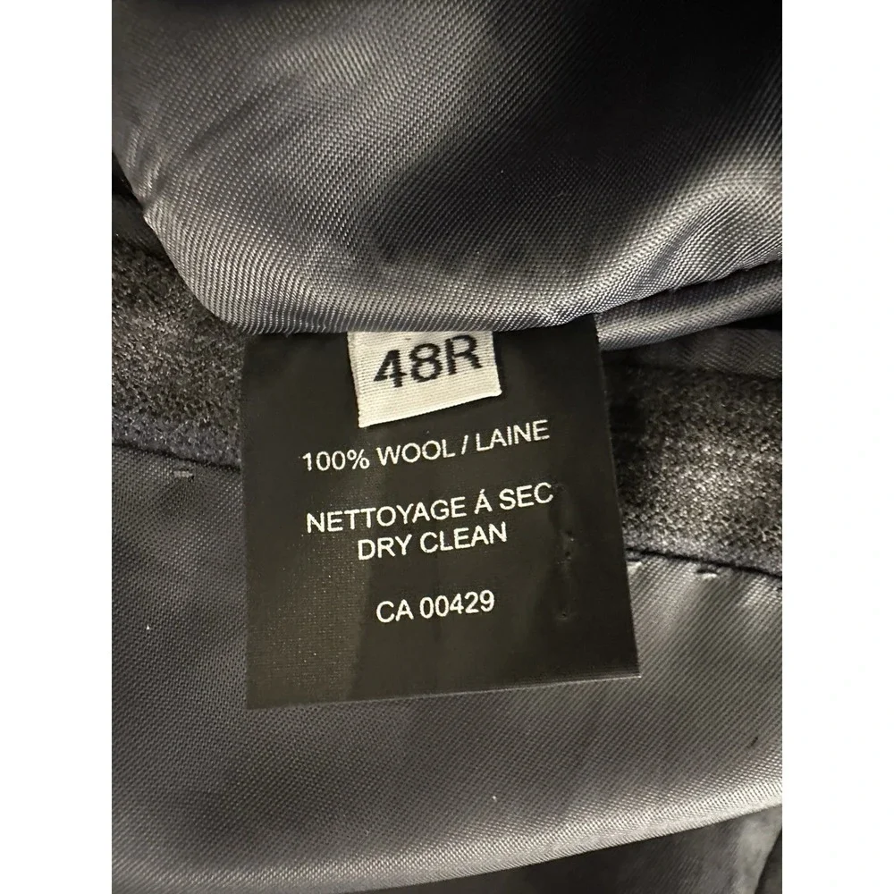 Peter Millar Sport Coat Blazer 48R 2 Button Double Vented Grey Blue Tartan Plaid